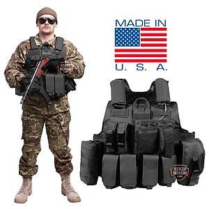 US MOLLE COMBAT VEST BLACK