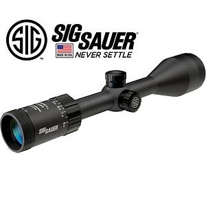 Sig Sauer WHISKEY 3 SCOPE, 3-9X50MM, 1 IN, SFP, HELLFIRE QUADPLEX ILLUM RETICLE, 0.25 MOA ADJ, BLACK