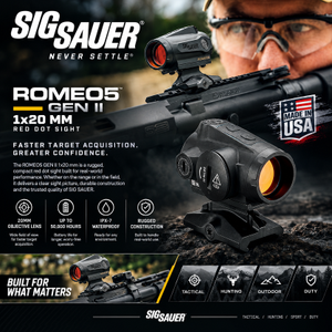 SIG SAUER ROMEO5 GEN II 1x20 mm � 2 MOA Red Dot Optik Ni�ang�h