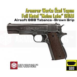 Armorer Works Full Metal ''Molon Labe'' 1911A1 - Brown Grip