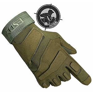 Tactical Combat Gear Full Finger Gloves Green