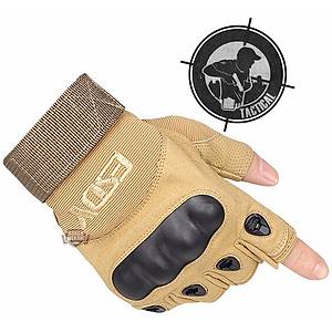 Combat Gear Half Finger Gloves Desert