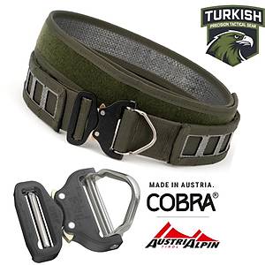 Profesyonel Taktik Ekipman Kemeri Green| AustriAlpin COBRA | Y�ksek Mukavemet & MOLLE Uyumlu