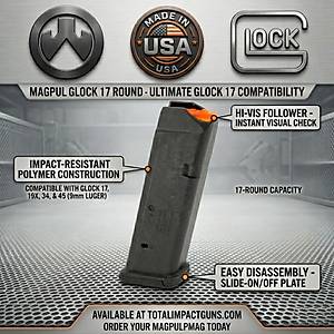 Magpul Glock 17, 19X, 34, 45 Round: S�n�rs�z G�ven, Kusursuz Performans