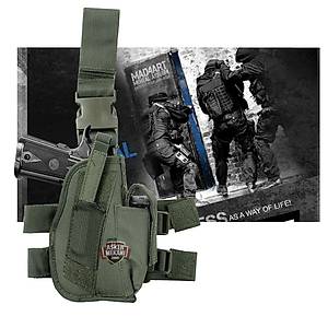 Tactical drop leg pistol holster Green