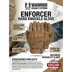 Warrior Enforcer Hard Knuckle Glove Coyote Tan Eldiven