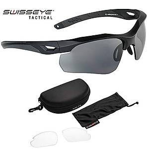 SWISS EYE RAPTOR BALLISTIC GLASSES BLACK FRAME