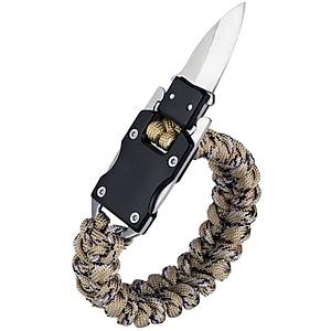 Paracord Knife Bracelet B��ak Bileklik Desert Camo