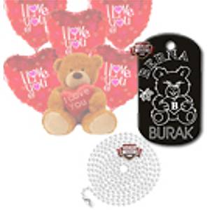 A�K SEVG� SEMBOLL� K�NYE MODEL 9 COLOUR M�L�TARY DOGTAG
