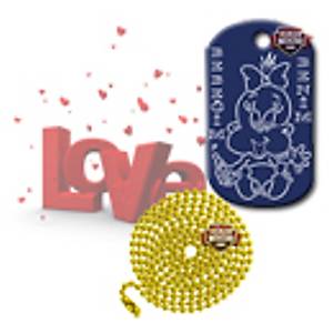 A�K SEVG� SEMBOLL� K�NYE MODEL 13 COLOUR M�L�TARY DOGTAG