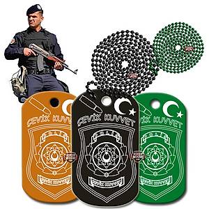 ÇEVİK KUVVET KÜNYESİ ÖZEL YAPIM MİLİTARY DOGTAG