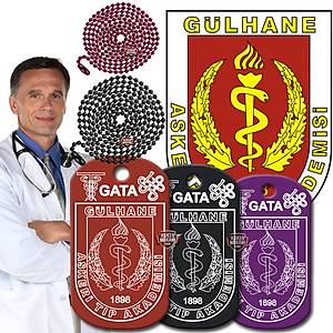 G�LHANE TIP AKADEM�S� K�NYES� �ZEL YAPIM M�L�TARY DOGTAG