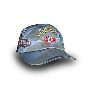 �OCUK KEP� BLUE CAMO DESEN