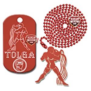 KOVA BURCU SEMBOLL� K�NYE COLOUR M�L�TARY DOGTAG