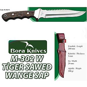 BORA KN�VES M-302 T�GER SAWED TESTEREL� WANGE SAP