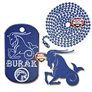 O�LAK BURCU SEMBOLL� K�NYE COLOUR M�L�TARY DOGTAG