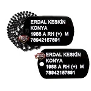 ÖZEL YAPIM ASKERİ KÜNYE MİLİTARY DOGTAG