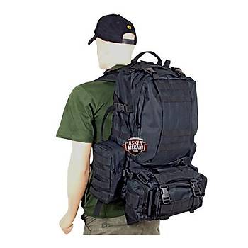 US Tactical Molle Assault Backpack Bags Black
