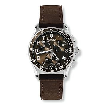 VICTORINOX Swiss Army Chrono Brown Classic Quartz Chronograph 40mm Saat