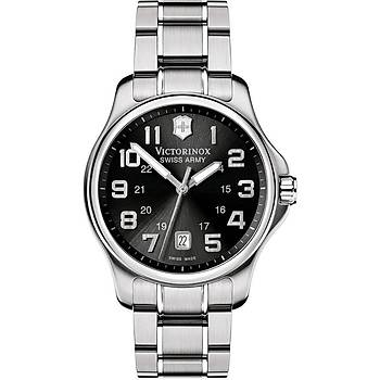 VICTORINOX Swiss Army Officer's Gent Black  Analog Quartz 40mm