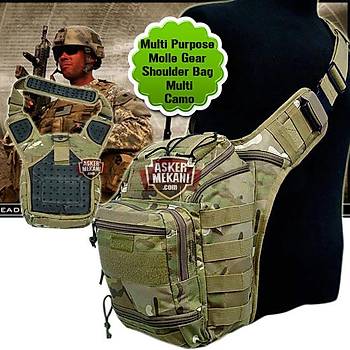 Multi Purpose Molle Gear Shoulder Bag Multi Camo