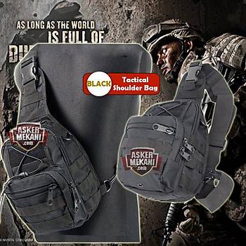 Tactical Molle Utility Gear Shoulder Sling Bag Black