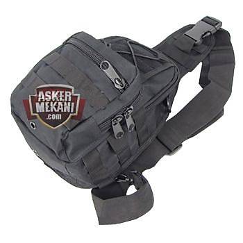 Tactical Molle Utility Gear Shoulder Sling Bag Black