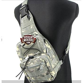 Tactical Molle Utility Gear Shoulder Sling Bag Acu Camo