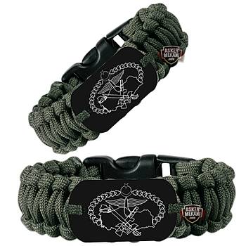 Outdoor Paracord Bracelet Green zel Kuvvetler