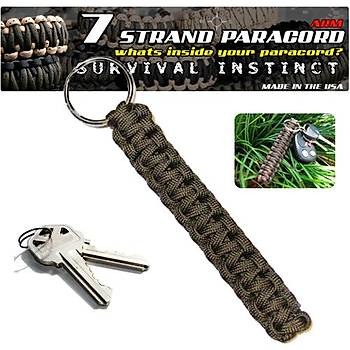 Outdoor ParaCord Keychain Green