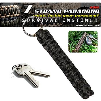 Outdoor ParaCord Keychain Black