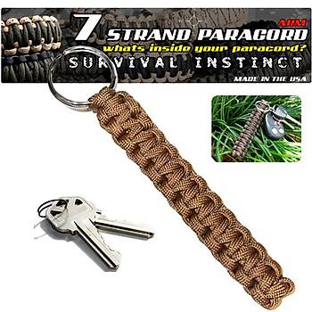 Outdoor ParaCord Keychain Tan
