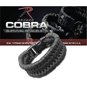 Rothco Tri Weave Cobra Paracord Bracelet Black