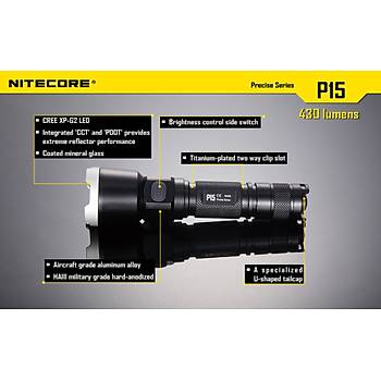 Nitecore P15 CREE XP-G2 R5 LED Flashlight - 430 Lumens