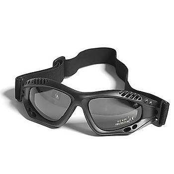 COMMANDO GOGGLES AIR PRO SMOKE LENS BLACK FRAME