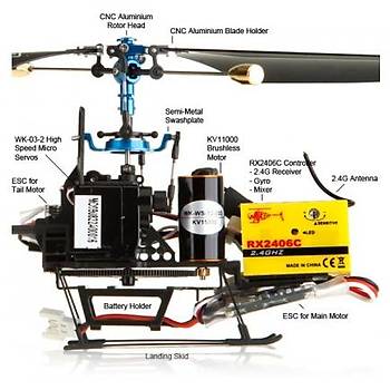 CB100 Çift Brushless Motorlu Metal Helikopter Seti