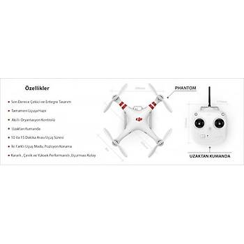 DJI Phantom GPS Destekli Havadan Görüntüleme Seti - GoPro Silver