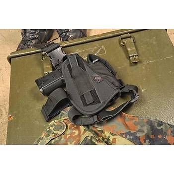 Tactical drop leg pistol holster Black Solak
