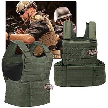 US PADDED MOLLE II VEST OLIVE DRAP