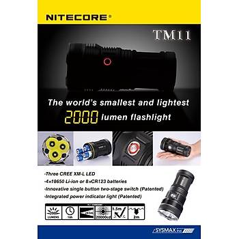NiteCore TM11 Tiny Monster 2000 Lumen CREE XM-L LED Flashlight
