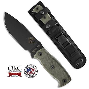 Ontario Afghan Knife Fixed Blade Black Micarta