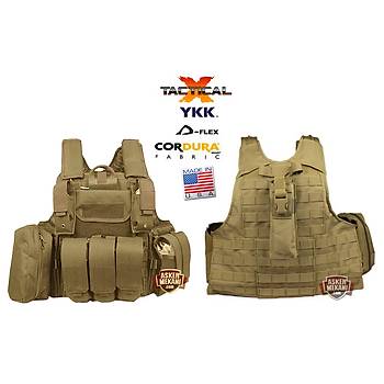 Us Combat Strike Plate Carrier Vest Coyote Brown