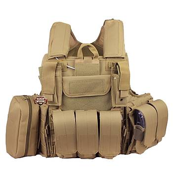 Us Combat Strike Plate Carrier Vest Coyote Brown