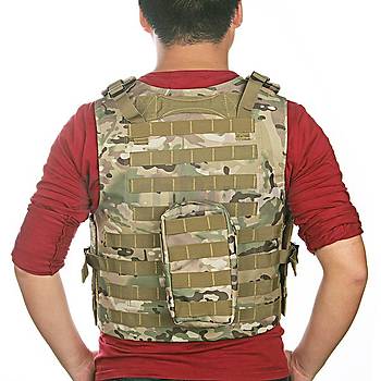 Us Combat Carrier Plate Combat Molle Vest Multi Camo