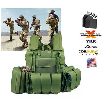 Us Combat Strike Plate Carrier Vest Green