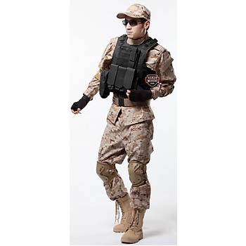 Us Combat Carrier Plate Combat Molle Vest  A-Tacs Camo