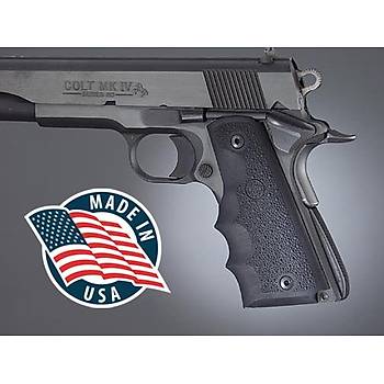 Us Government Model Rubber Grip with Finger Grooves Black