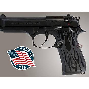 Us Beretta 92 Flames Aluminum - Black Anodized