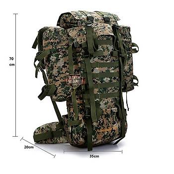 Adventure Combat Sırt Çantası Malpat Camo 80L+10 Lt