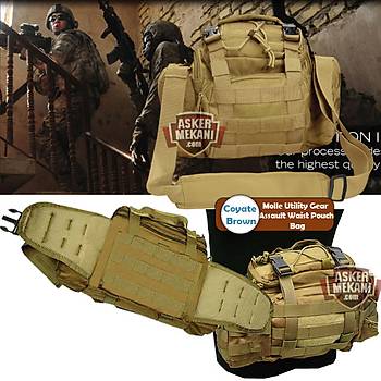 Molle Utility Gear Assault Waist Pouch Bag Coyate Brown
